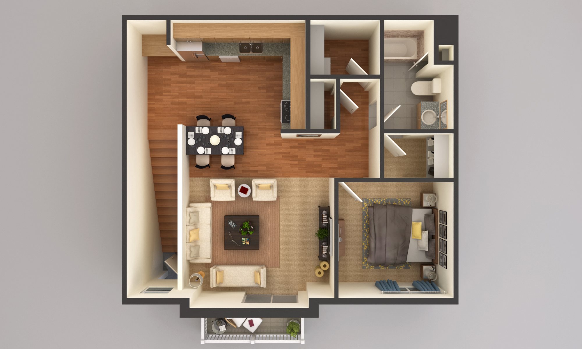 1 Bedroom - Upper level 1 Bedroom floor plan